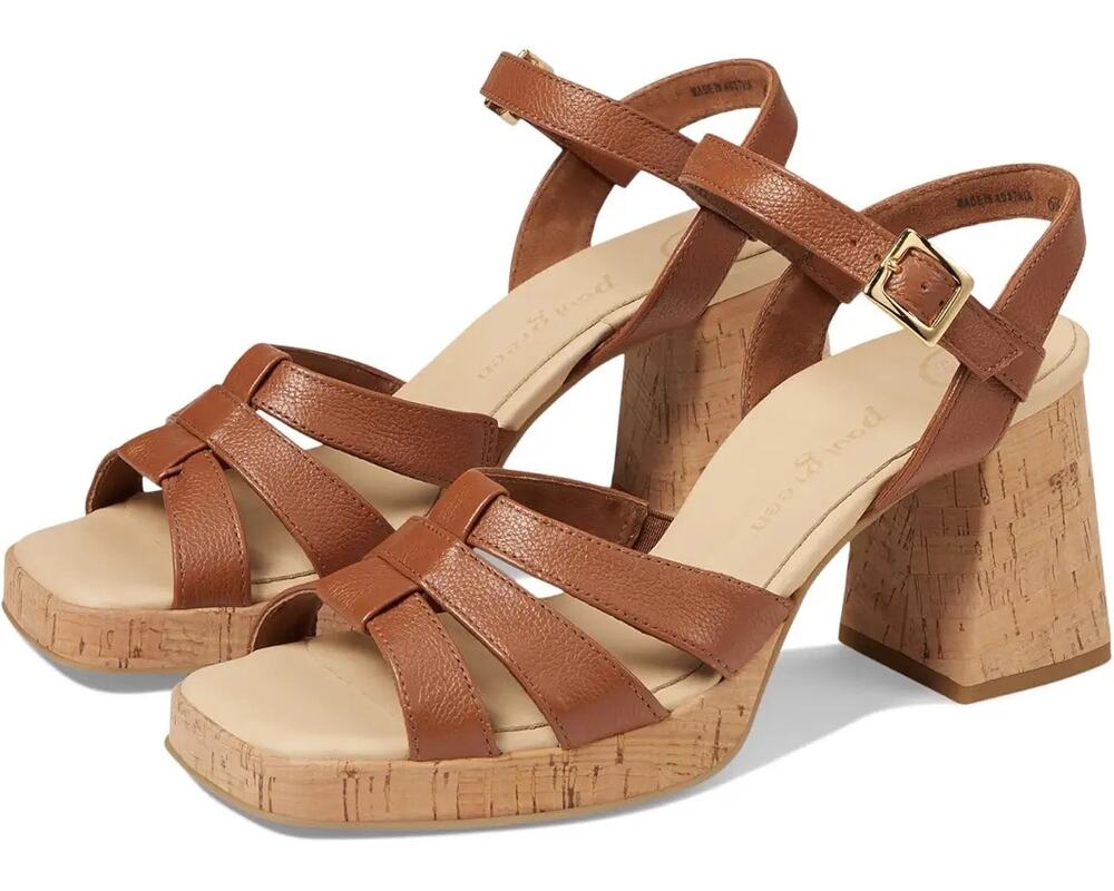 Paul Green Tina Tan Leather Fisherman Sandals Comfort Women’s UK 5.5 US 8